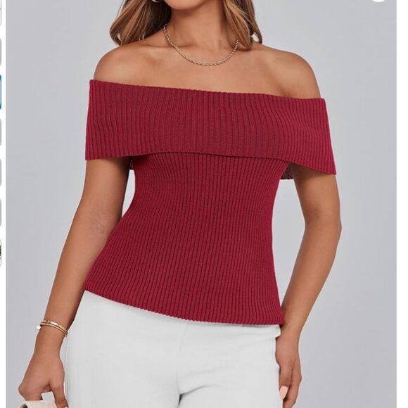 NWT Pretty Garden Off Shoulder Sleeveless Sweater L Large - Picture 4 of 11